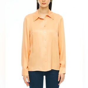 New "Peachy Keen Silky Shirt” Elegant & Versatile